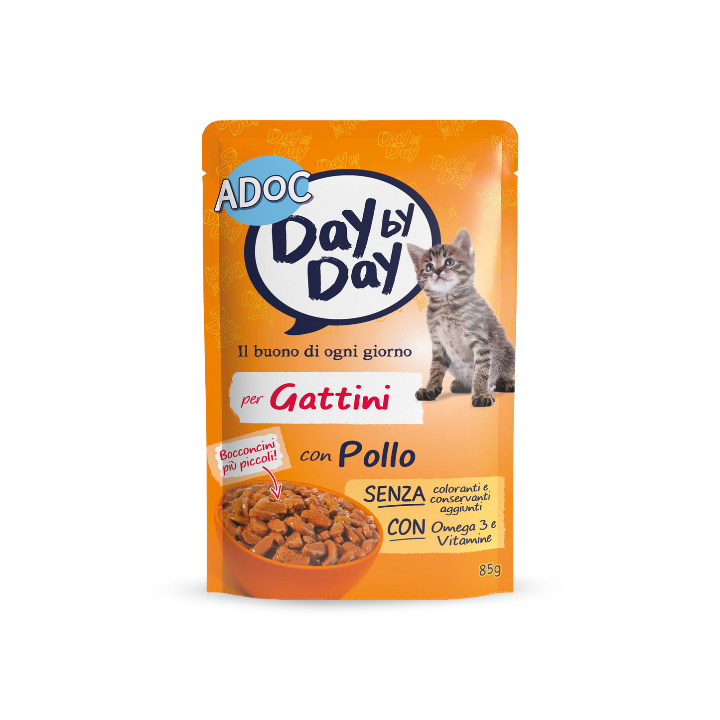 Confezione ADOC Bocconcini con pollo 85 g per gatti