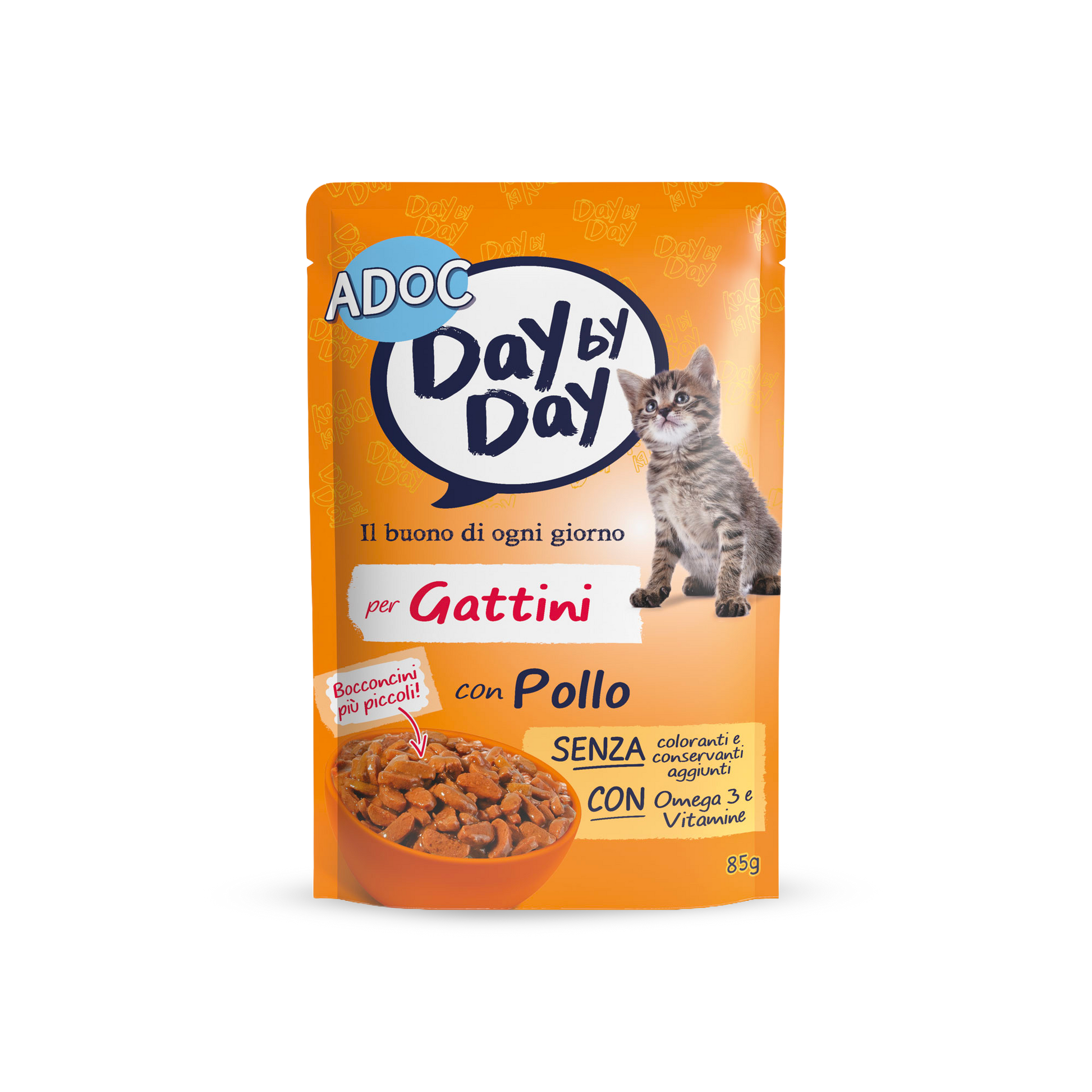 Confezione ADOC Bocconcini con pollo 85 g per gatti