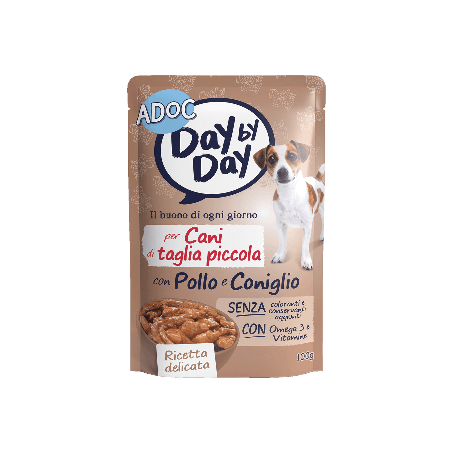 Confezione ADOC Bocconcini con pollo e coniglio 100 g per cani