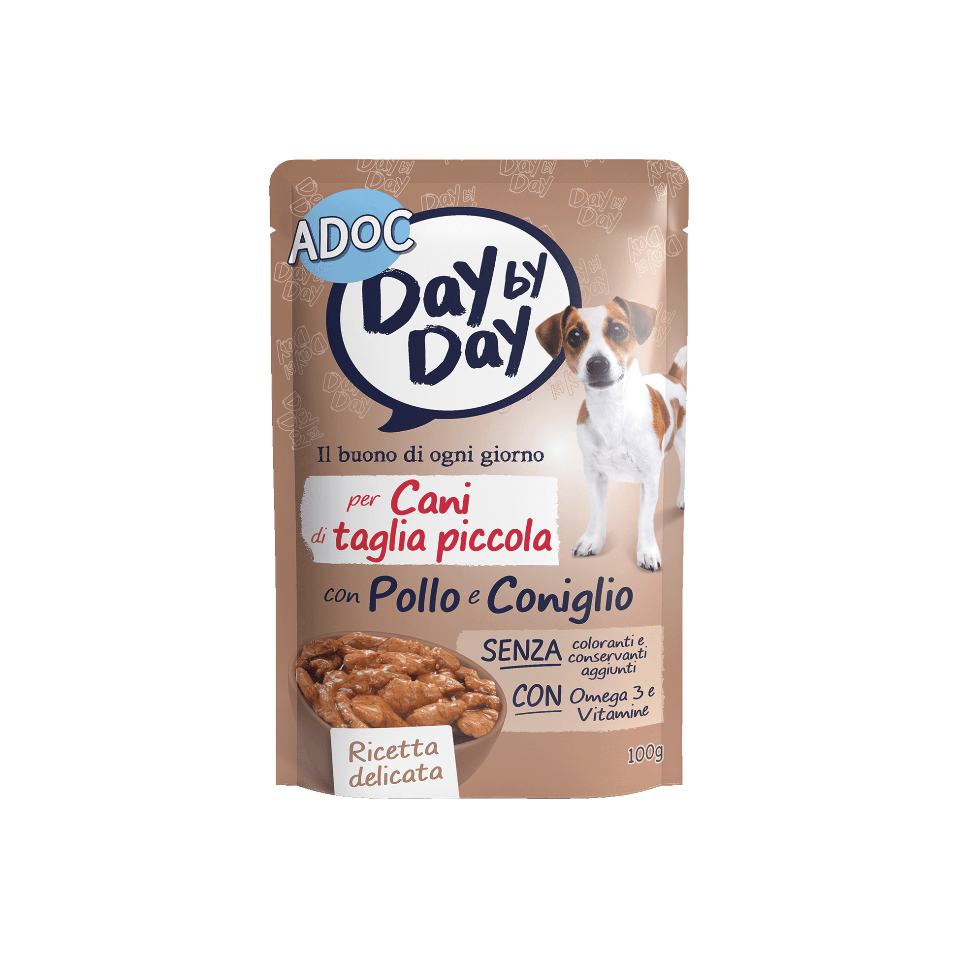 Confezione ADOC Bocconcini con pollo e coniglio 100 g per cani