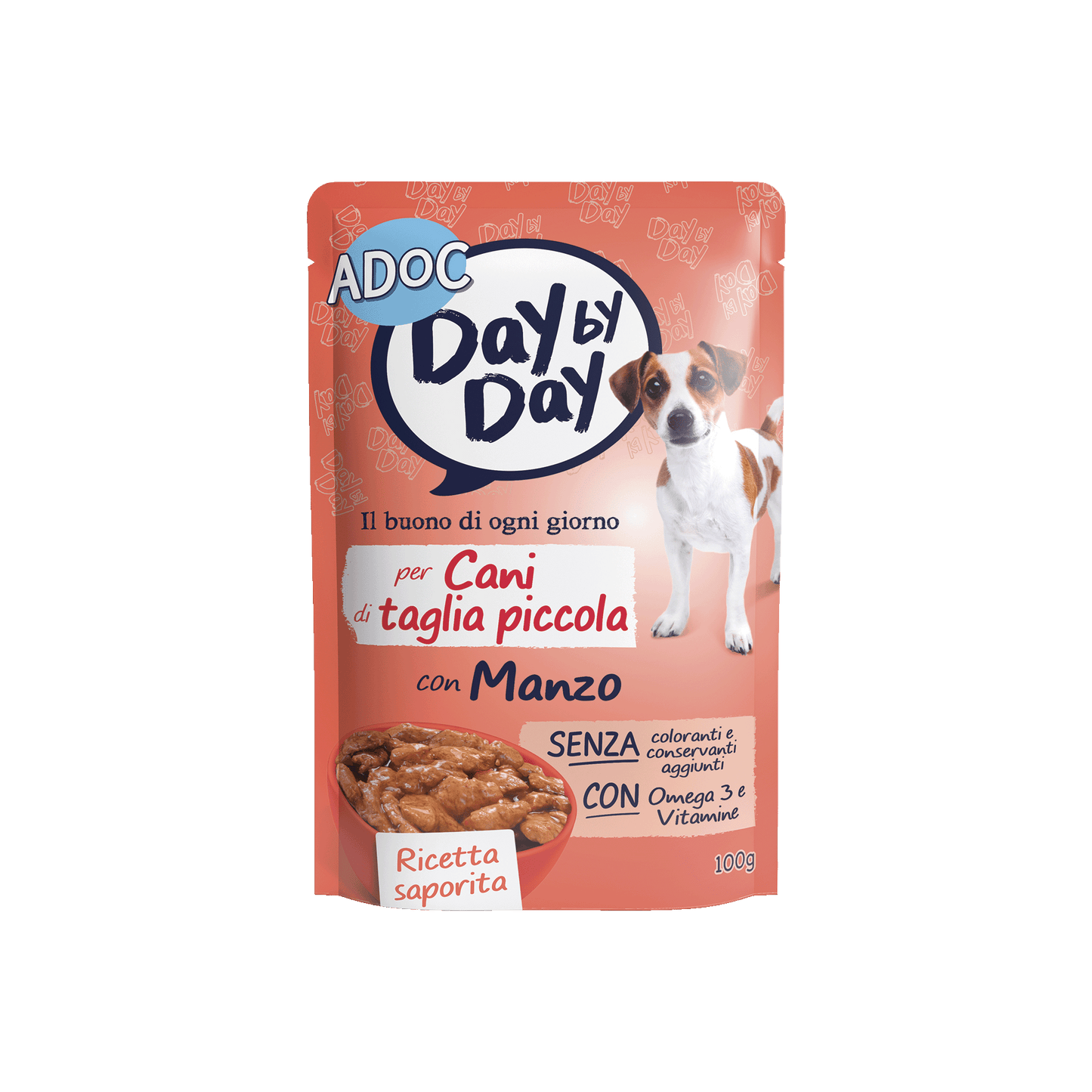 Confezione ADOC Bocconcini con manzo 100 g per cani