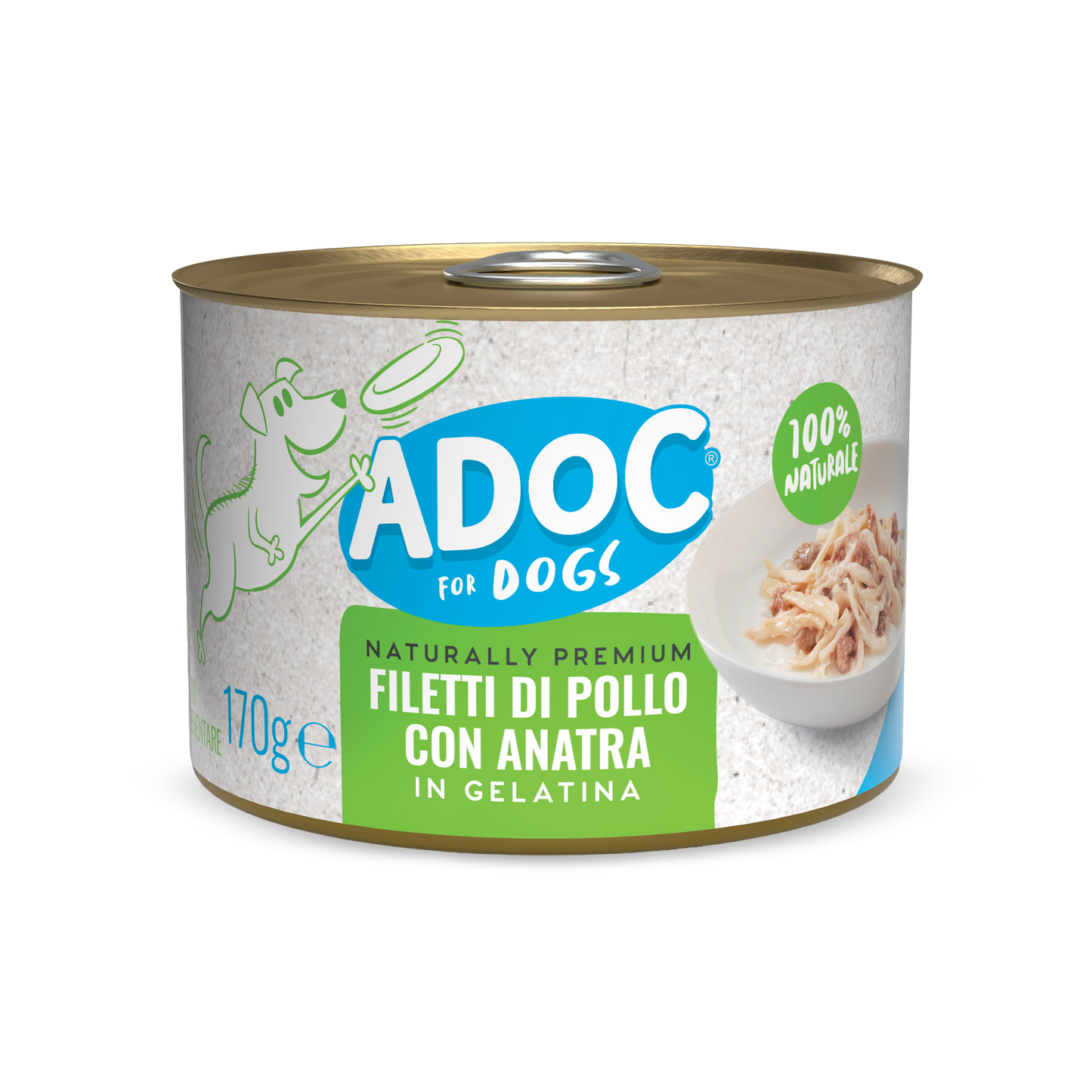 Confezione ADOC Filetti di pollo con anatra 170 g per cani