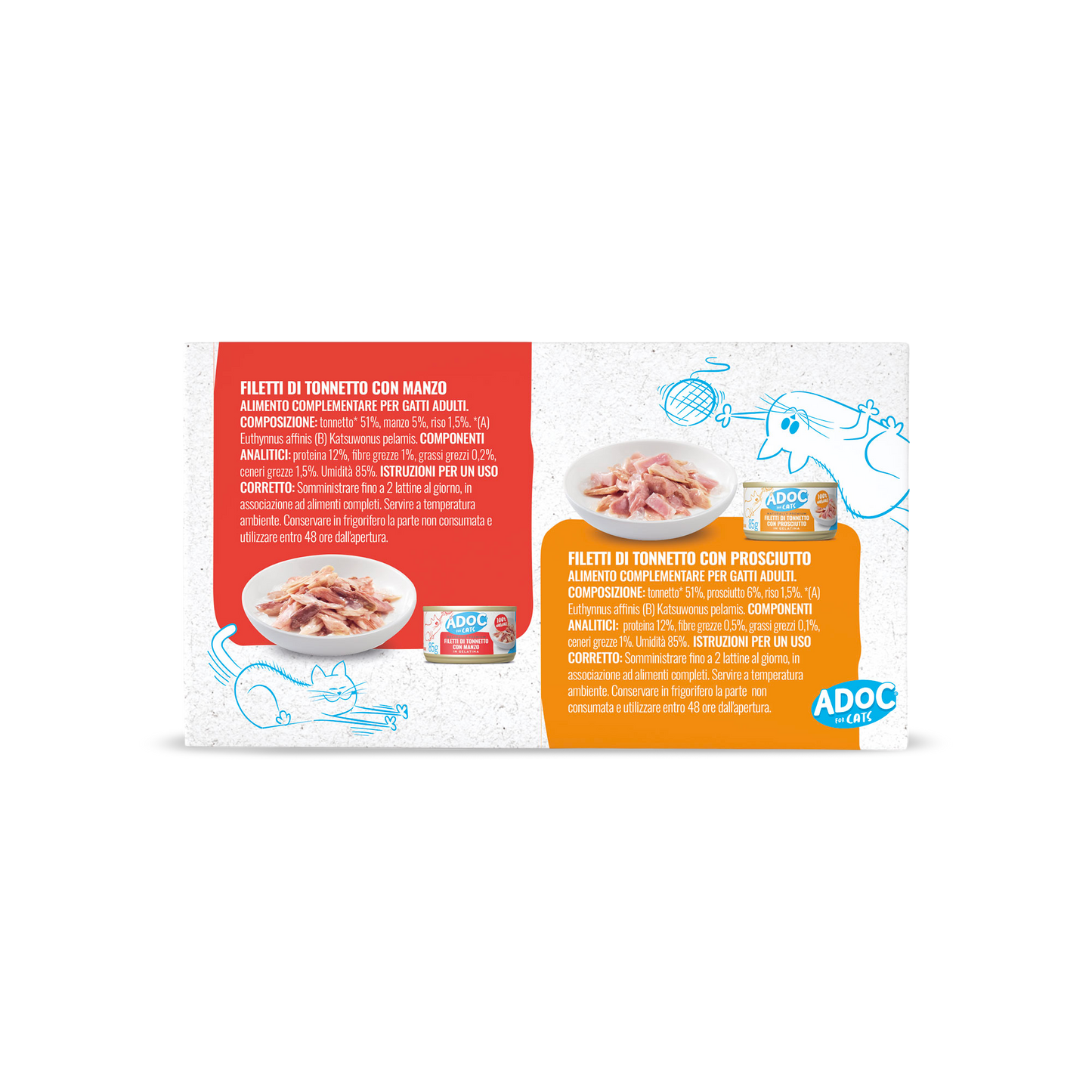 Multipack filetti di Tonnetto con Manzo e Tonnetto con Prosciutto
