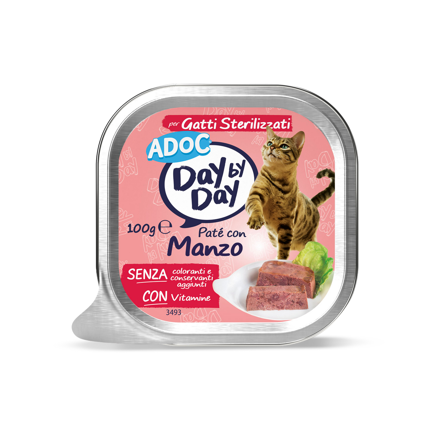 Confezione ADOC Paté con manzo 100 g per gatti