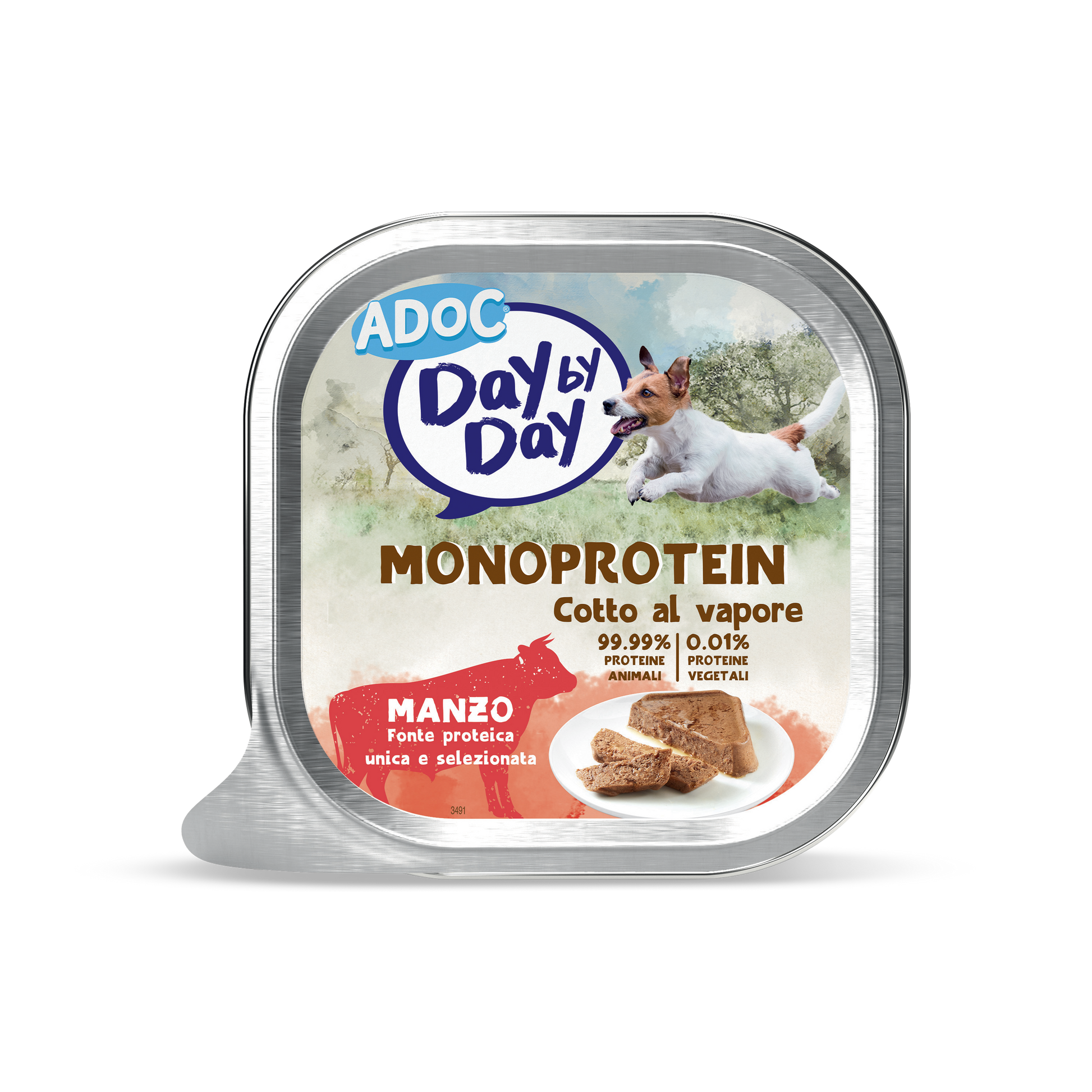 Confezione ADOC Paté con manzo 100 g per cani
